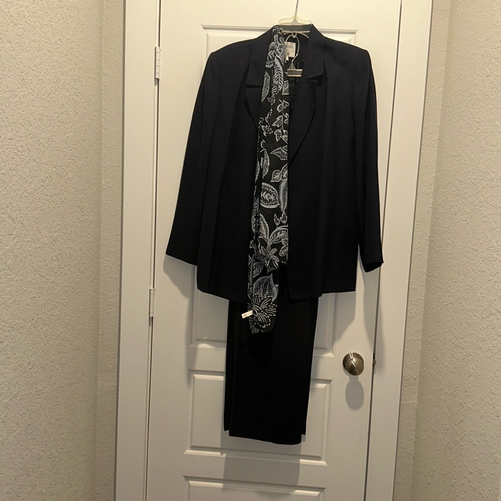 3 piece navy suit